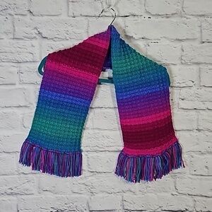 Handmade ombre fringe scarf